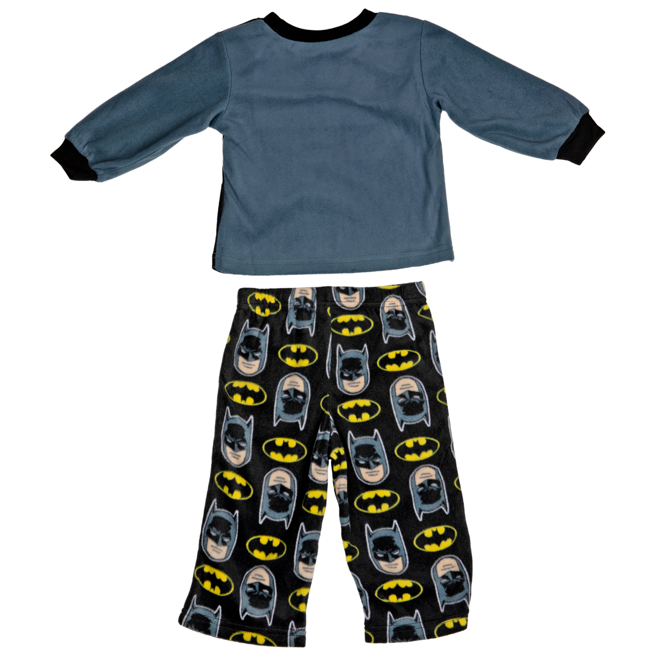 Batman Hero Pose and All Over Heads and Symbols Infant Pajama Set